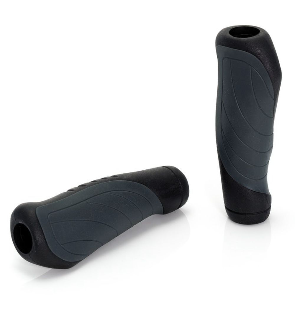 Manopole ergonomic GR-S04 nero/grigio 135 mm vite di fissaggio XLC Ma