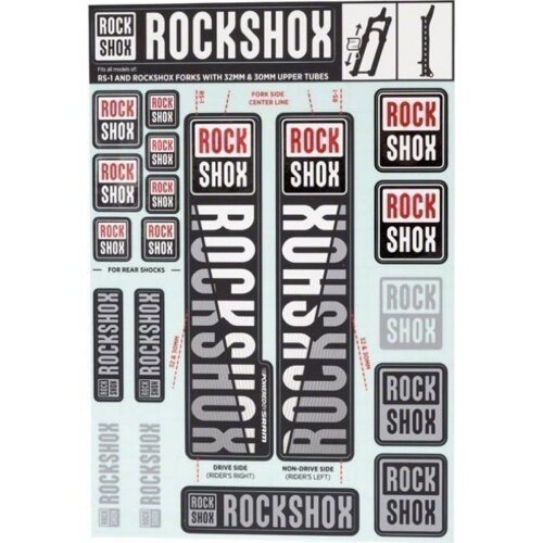 Rockshox naljepnice 30/32/RS1 WHITE