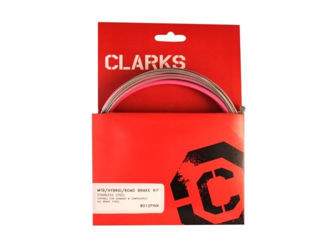 Clarks set sajli i bužira za kočnice stainless 8012 pink